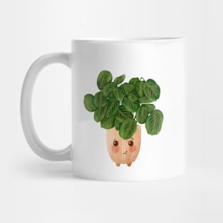 Cute Plant Illustration, Lemon Lime Prayer Plant - Maranta Mug